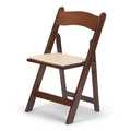 Atlas Commercial Products Wood Folding Chair, Fruitwood with Ivory Pad WFC5FWIP